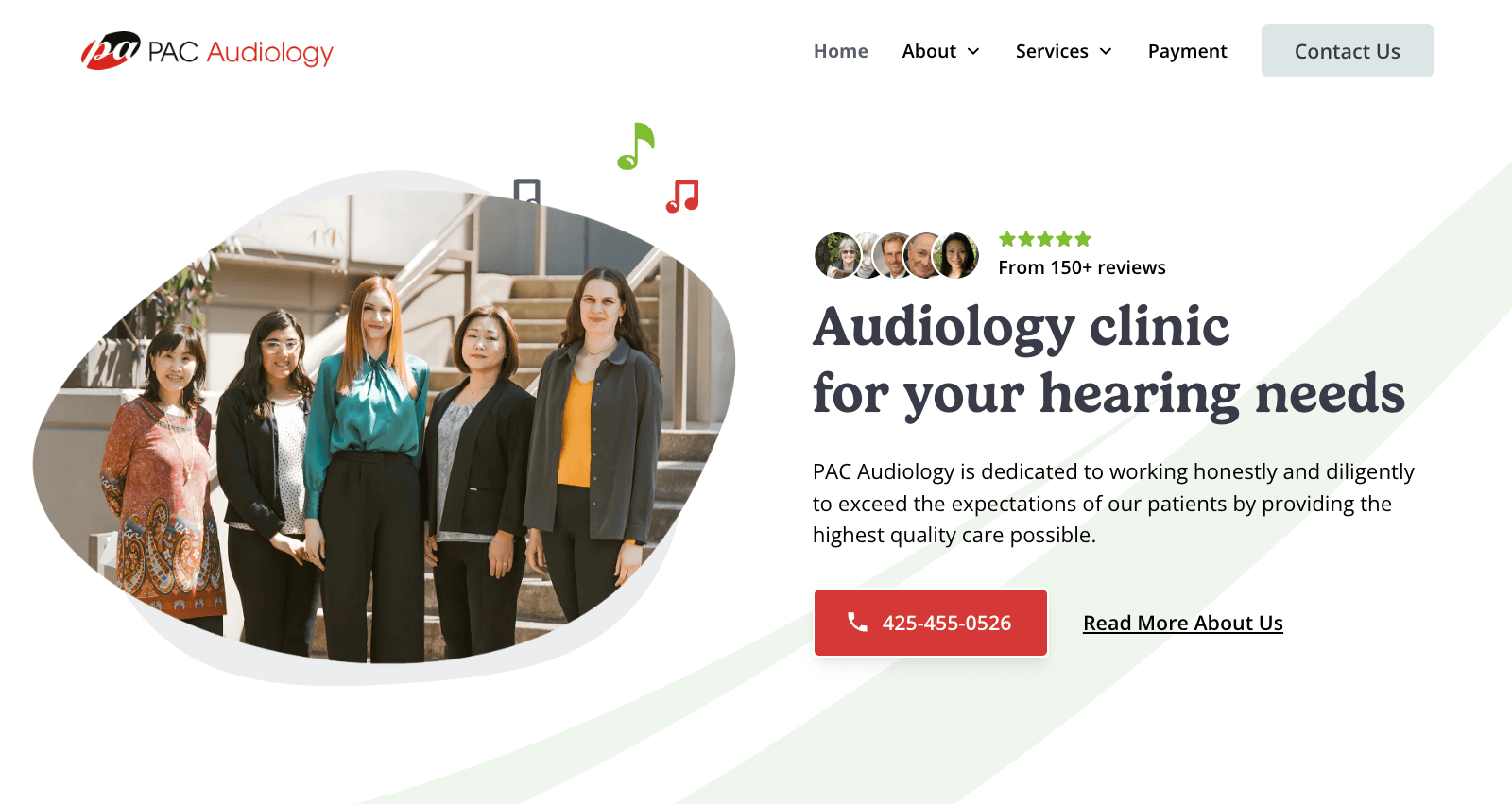 Pacific Audiology Clinic website