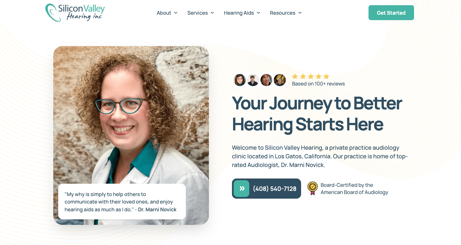 Silicon Valley Hearing website